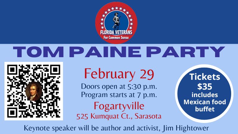 2024 Thomas Paine Party @ Fogartyville Coomunity Media and Arts Center