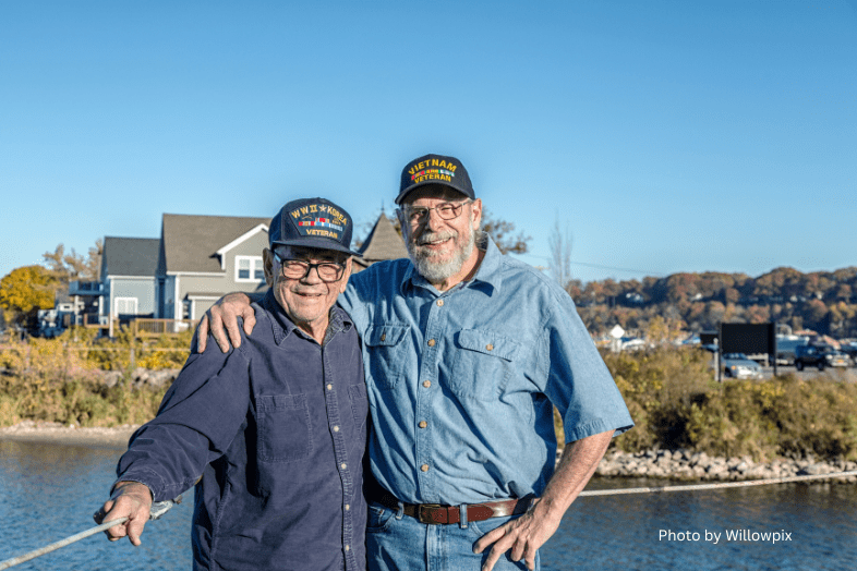 Father and son -dear fellow veterans